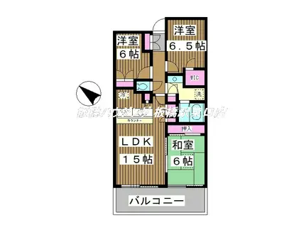 東京メガシティC棟(3LDK/8階)の間取り写真