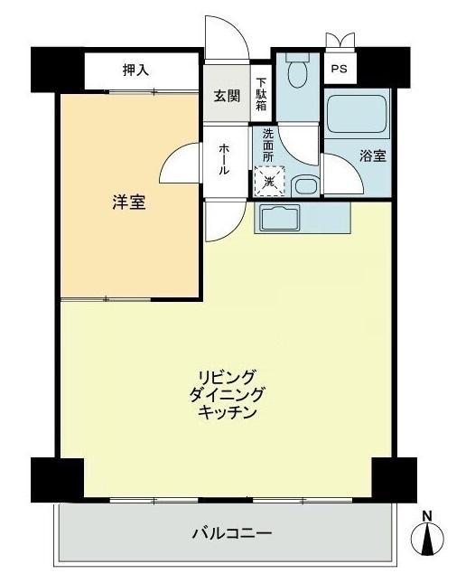 グランドメゾン松島(1LDK/6階)の間取り写真