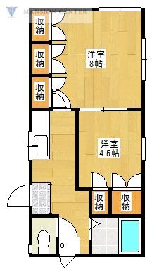 シティタウン新潟(2K/2階)の間取り写真