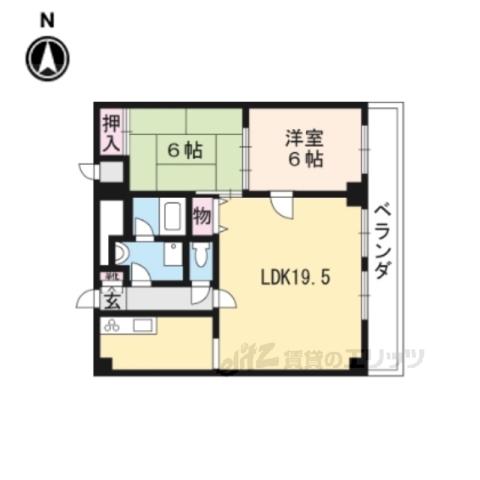 AFICION堀川(2LDK/11階)の間取り写真