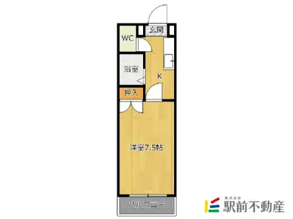 メゾンYOSHIDA(1K/3階)の間取り写真