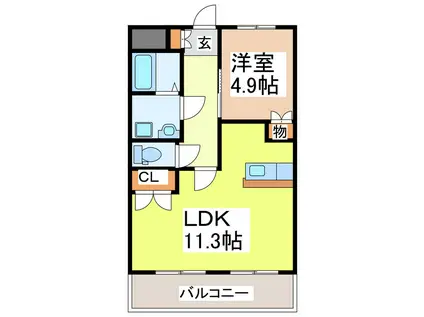 ロイヤルハイツ(1LDK/2階)の間取り写真