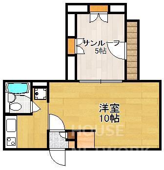 YORK HOUSE(1K/1階)の間取り写真