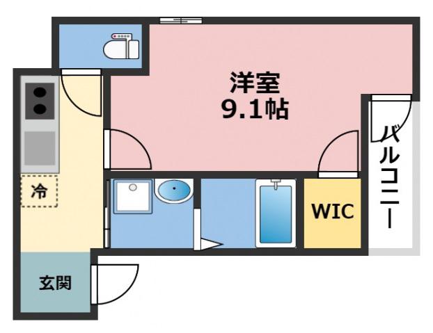 フジパレス関目II番館(1K/2階)の間取り写真