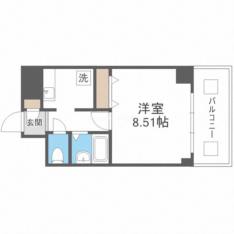 アーバネックス野田(1K/5階)の間取り写真