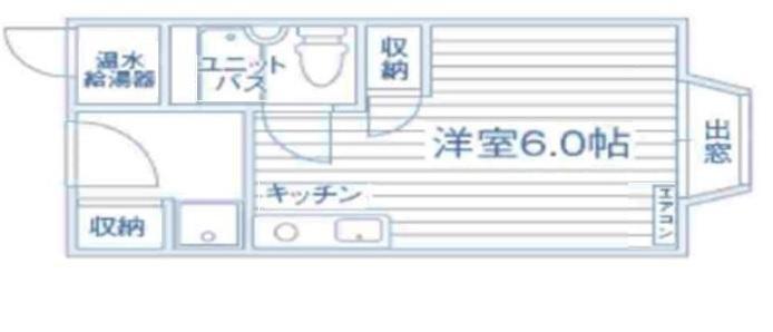 アリタマンション長瀬(ワンルーム/2階)の間取り写真