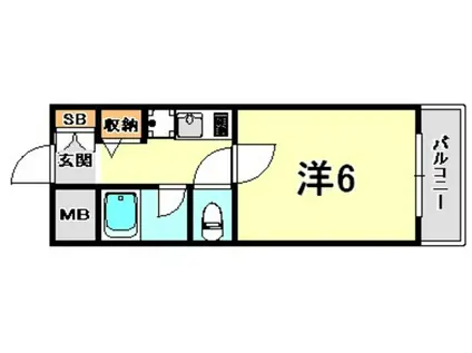 キャッスルアート新長田(1K/4階)の間取り写真