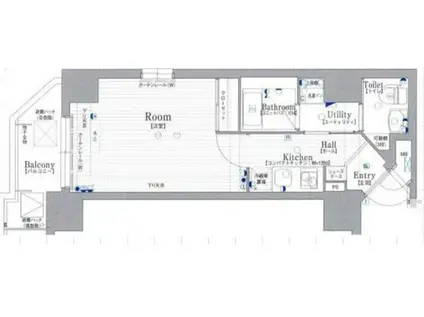 ラナップスクエア湊川公園(1K/5階)の間取り写真