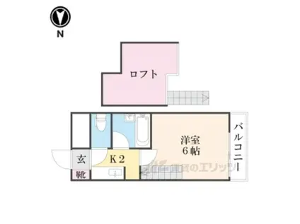 ロイヤルハイツ橿原2(1K/4階)の間取り写真