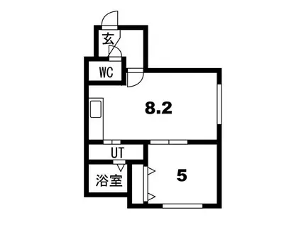 ロアエスポワール(1LDK/1階)の間取り写真
