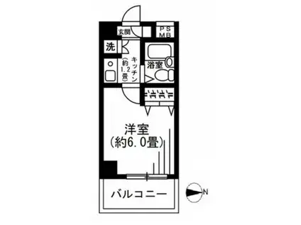 SOCIETY MIYAMAEDAIRA(1K/1階)の間取り写真
