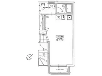 Rフォレスト成増(ワンルーム/2階)の間取り写真