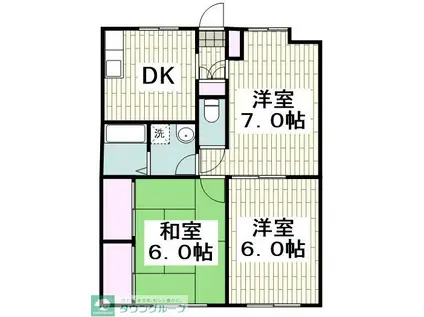 メゾンときわ(3DK/2階)の間取り写真