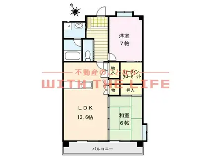 ステラ・コート参番館(2LDK/4階)の間取り写真