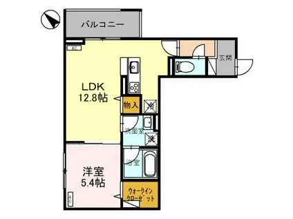 D-ROYAL中央 イースト(1LDK/3階)の間取り写真