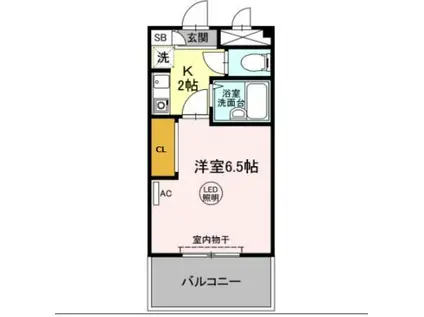 レガシィ小杉(1K/4階)の間取り写真