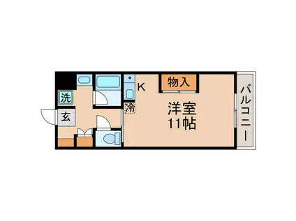 T-FLATSIII(ワンルーム/3階)の間取り写真