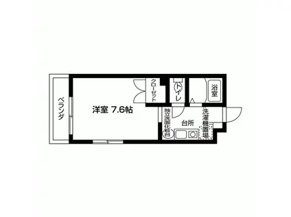 AUGUSTA弐番館(1K/2階)の間取り写真