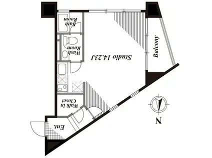 キャビンアリーナ南青山(ワンルーム/8階)の間取り写真