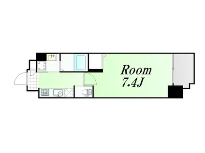 プレイシズ シンオオサカ(1K/9階)の間取り写真