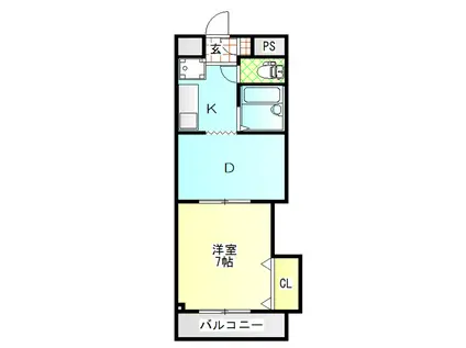 ABCビルみしま(1DK/4階)の間取り写真