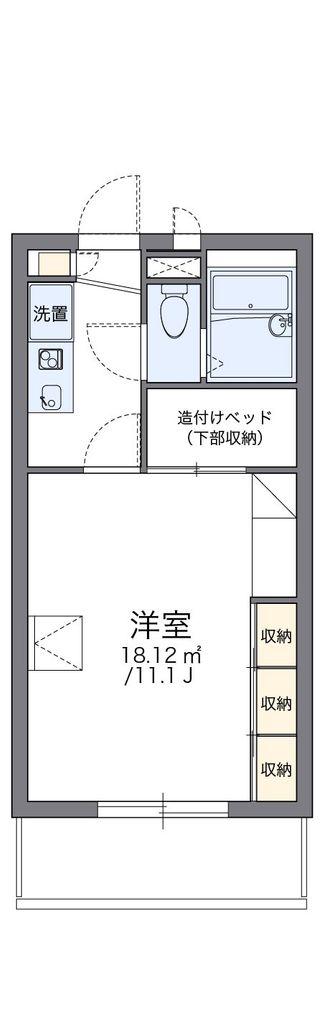 レオパレスサンシャイン(1K/2階)の間取り写真