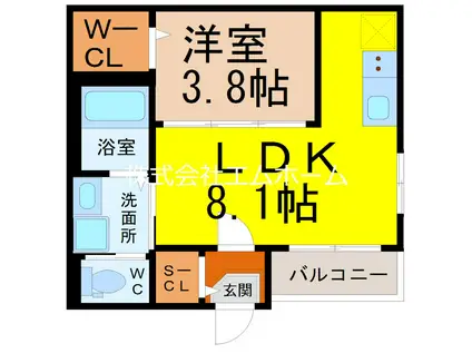 アダージョ六番町(1LDK/2階)の間取り写真