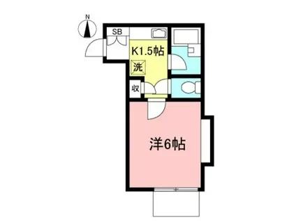 ES桜上水(1K/2階)の間取り写真