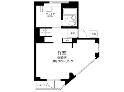 アルスビル(1K/5階)の間取り写真