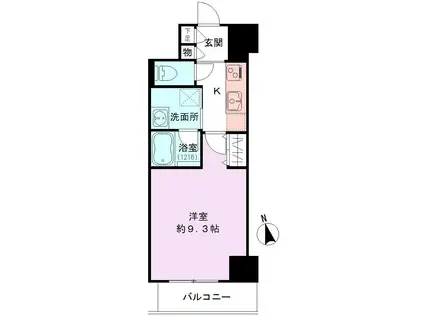 S-FORT新潟本町(1K/12階)の間取り写真