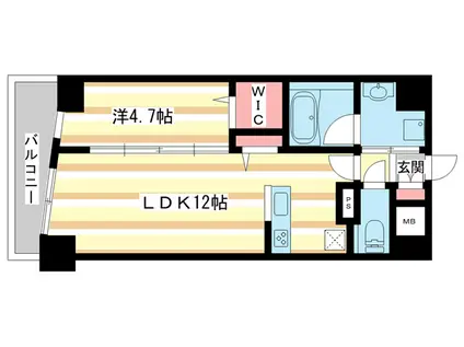 SOLE CEDAR西大寺(1LDK/2階)の間取り写真