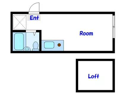 インベスト上野(ワンルーム/2階)の間取り写真