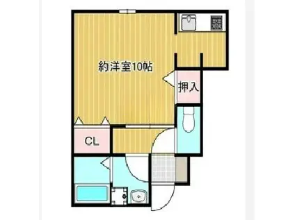 GRAND PRIX MAISON(ワンルーム/1階)の間取り写真