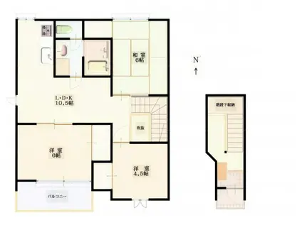 グリーンピア南輝 B棟(3LDK/2階)の間取り写真