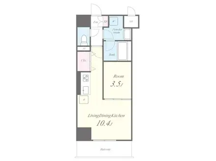 KG ソフィア アベノ播磨町(1LDK/4階)の間取り写真