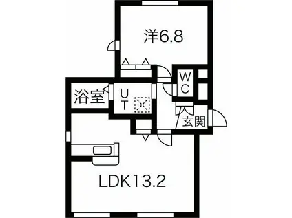 シェソワ332(1LDK/1階)の間取り写真
