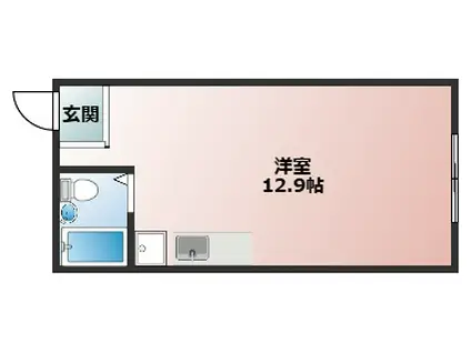 高砂竜山ビル(1K/2階)の間取り写真