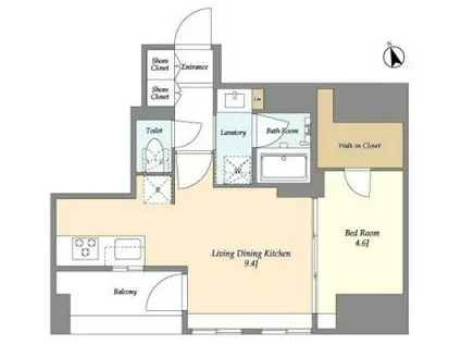 モディア銀座イースト(2LDK/2階)の間取り写真