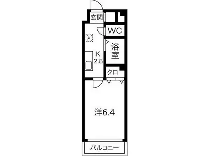 ベイステージ宗右衛門町(1K/4階)の間取り写真