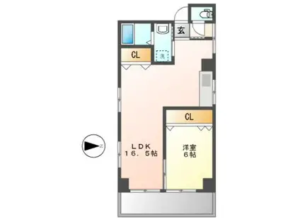 メゾン泉(1LDK/4階)の間取り写真