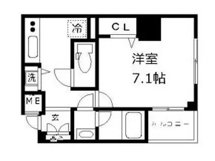 アイル イムーブル錦糸町(1K/2階)の間取り写真