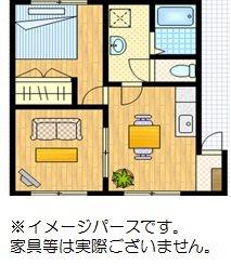 ベルリード(2DK/1階)の間取り写真