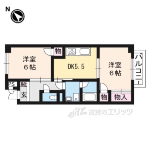 サープラス池田1(2DK/1階)の間取り写真