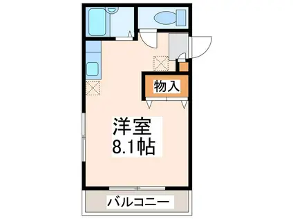 サクセスビル(ワンルーム/1階)の間取り写真