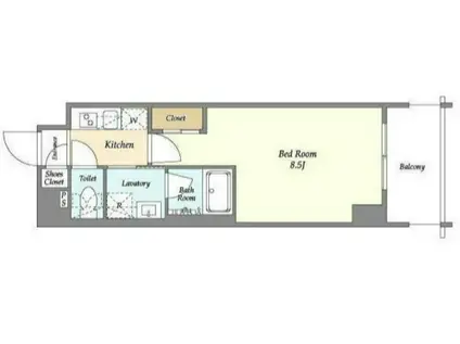 LA DOUCEUR蒲田(1K/9階)の間取り写真