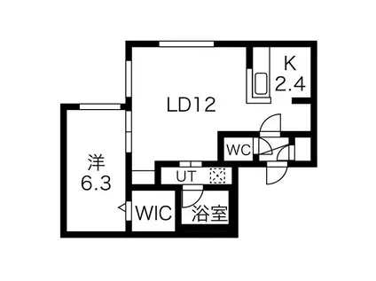 シティプレミア宮の沢(1LDK/3階)の間取り写真