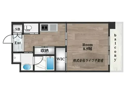 PHOENIX CLOVE TOMOI(1K/2階)の間取り写真