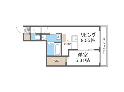 ビッグレジデンス北32条(1LDK/3階)の間取り写真