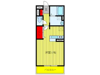 コンフォール(ワンルーム/1階)の間取り写真