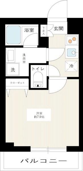 ARCOBALENO SAKURASHINMACHI(1K/2階)の間取り写真
